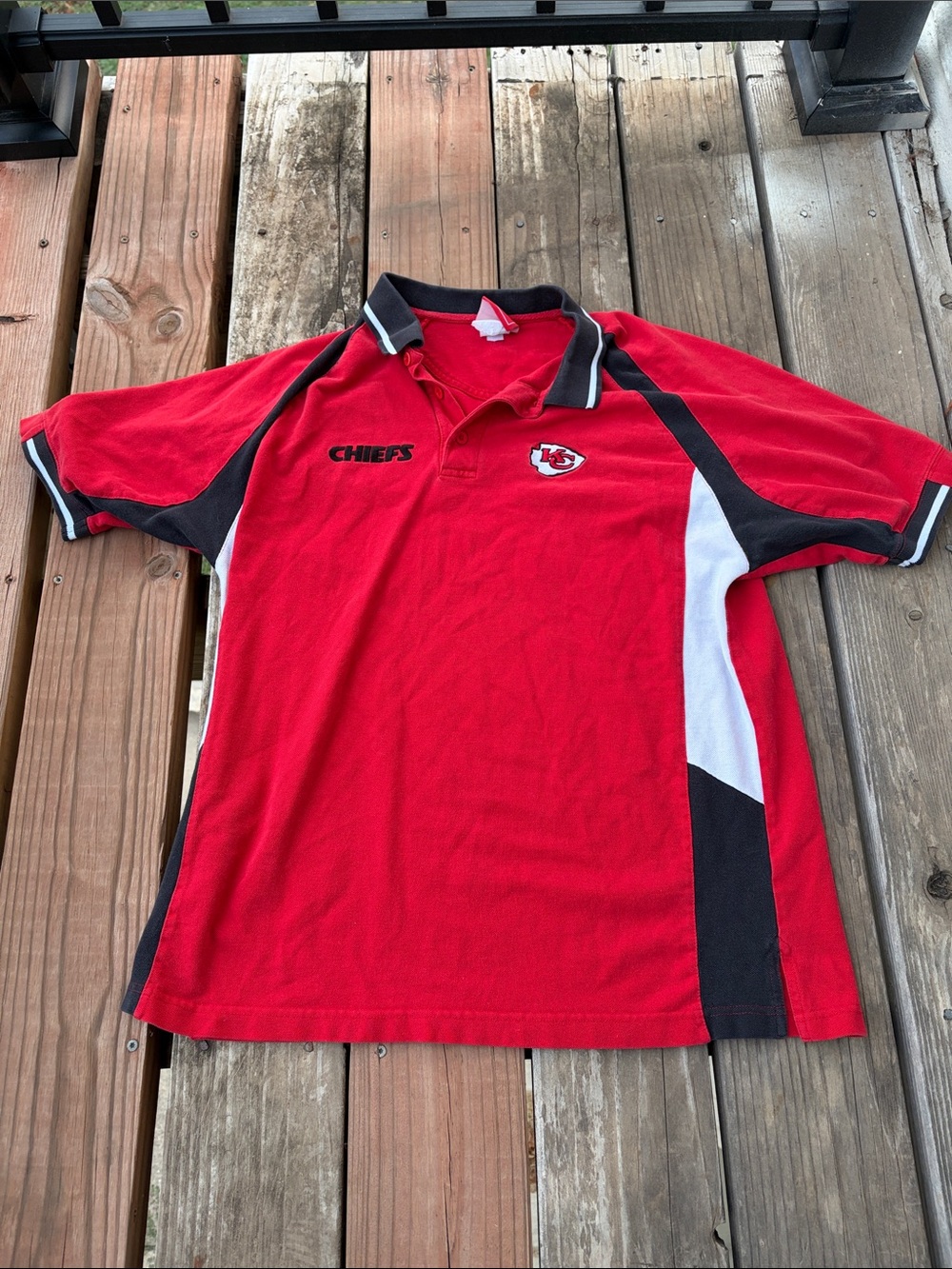NFL Red Chiefs Polo with Black and White Accents